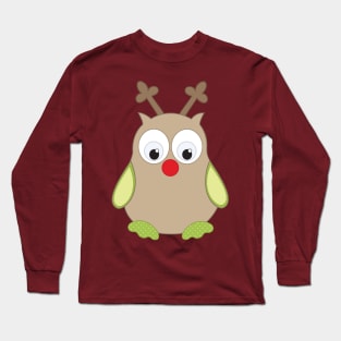 Cute Owl Reindeer Long Sleeve T-Shirt